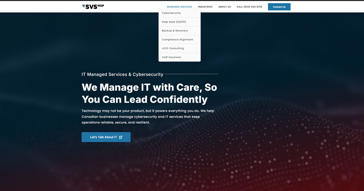New SVS MSP Website vs old site